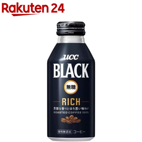 UCC BLACK無糖 RICH缶(375g×24本入)【UCC】