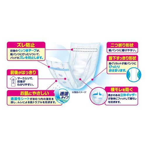 リフレ ズレなく快適 紙パンツ用パッド 夜用【リブドゥ】(18枚入×8セット)【リフレ 尿パッド】 2