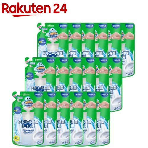 スクラビングバブル アルコール除菌 トイレ用 プッシュ式 詰め替え用(250ml×18セット)【スクラビングバブル】[トイレ洗剤 トイレ掃除 洗浄 除菌 便座ク...