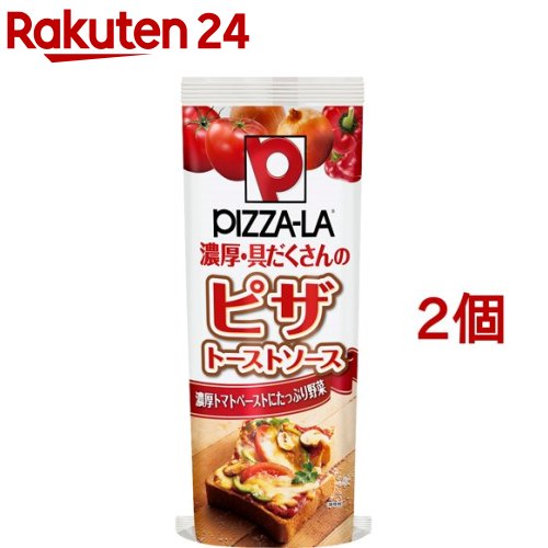 お店TOP＞フード＞調味料・油＞トマト調味料＞ピザソース＞ピザーラ ピザトーストソース (190g*2個セット)【ピザーラ ピザトーストソースの商品詳細】●濃厚なトマトペーストにたっぷりのたまねぎと、赤ピーマンの食感がうれしい。●ガーリックやスパイスミックス、チェダーチーズの香りとコクをプラス。●おいしいピザトーストソースが簡単に楽しめます。【品名・名称】トマトミックスソース【ピザーラ ピザトーストソースの原材料】トマト(輸入)、たまねぎ、砂糖類(果糖ぶどう糖液糖、砂糖)、赤ピーマン、食塩、植物油脂、醸造酢、チェダーチーズパウダー(乳成分を含む)、香辛料(大豆を含む)、ポークエキスパウダー(豚肉・ゼラチンを含む)、調味エキス(小麦を含む)／調味料(アミノ酸)、クエン酸、増粘剤(キサンタン)、香辛料抽出物【栄養成分】100gあたりエネルギー：109kcal、たんぱく質：1.9g、脂質：2.3g、炭水化物：20.1g、食塩相当量：2.8g【アレルギー物質】乳、大豆、豚肉、ゼラチン、小麦【保存方法】開詮前は直射日光を避け、常温で保存してください。【注意事項】・開栓時に中身がこぼれることありますので静かにお開けください。・開栓後は口部を清潔にし、ふたをしっかりと閉めて冷蔵庫に保存の上、お早めにお召し上がりください。・野菜が出口に詰まった時には、ふたをしてよく振ってからお使いください。・野菜等からでた水分が上部にたまる場合がありますが、品質に問題はありません。・開栓後、横置きにすると液漏れすることがあります。必ず立てて保管してください。・ごみに出すときは市区町村の区分に従ってください。【原産国】日本【ブランド】ナガノトマト【発売元、製造元、輸入元又は販売元】ナガノトマト※説明文は単品の内容です。リニューアルに伴い、パッケージ・内容等予告なく変更する場合がございます。予めご了承ください。・単品JAN：4902168003984ナガノトマト399-8712 長野県松本市村井町南3-15-370263-86-9110広告文責：楽天グループ株式会社電話：050-5577-5043[調味料/ブランド：ナガノトマト/]