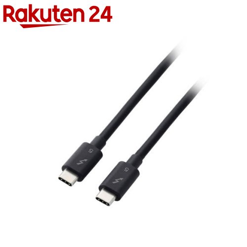エレコム USB Type C ケーブル USB-C to USB-C 1m 5A Thunderbolt 5 ブラック(1個)