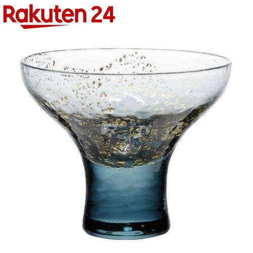 八千代窯 冷酒グラス 高台杯 鉄紺 日本製 ブルー 95ml 10366LBS(1個)