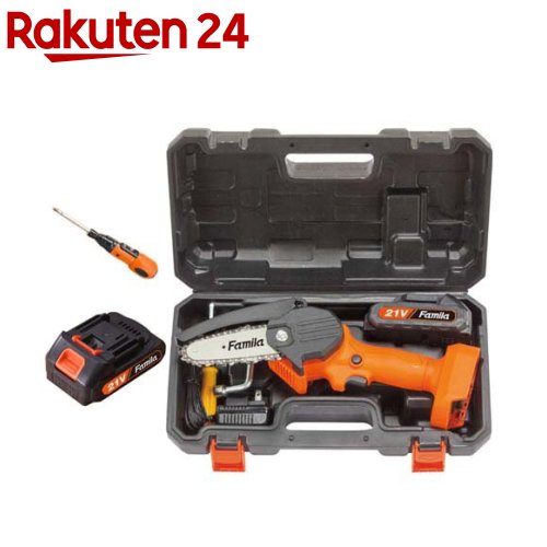 充電式LEDライト付きハンディーチェーンソー +予備バッテリー +電動ドライバー 04623(1セット)