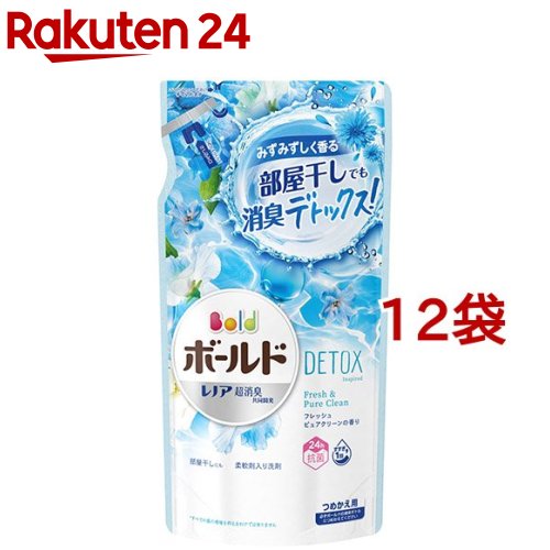 ボールドジェル フレッシュピュアクリーンの香り つめかえ用(600g*12袋セット)【ボールド】