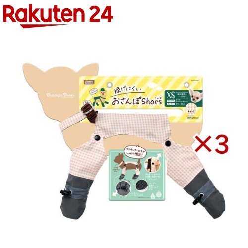 お店TOP＞ペット用品＞犬用品(グッズ)＞犬用おでかけ用品(旅行・お散歩)＞お散歩グッズ(犬用)＞脱げにくいおさんぽシューズ XSサイズ チェック (3セット)【脱げにくいおさんぽシューズ XSサイズ チェックの商品詳細】●サスペンダー付きで「脱げにくい」を追求・首まわりに繋げるカラー(首輪)一体型のサスペンダーを採用。動いてもシューズが脱げにくく、しっかりと足元を固定します。●肉球の保護と脚の汚れ防止に最適・夏場の熱いアスファルトや冬の冷たい地面から肉球を守ります。また、雨上がりのお散歩でも脚が汚れず、室内を清潔に保てます。●3段階調節ボタンで愛犬の足の長さにフィット・サスペンダーには3段階の調節ボタンが付いており、愛犬の体型や足の長さに合わせてぴったりの長さに調整可能です。●滑り止め付きの底面で歩行も安心・シューズの底面には滑り止め加工が施されています。・フローリングや滑りやすい路面でも安定した歩行をサポートします。●サイズ別の特徴・XSサイズ：体重約3.0kgまでの超小型犬(チワワ、ヨークシャーテリアなど)に最適な最小サイズです。・Sサイズ：体重約5.0kgまでの小型犬(トイプードル、ポメラニアン、ビションフリーゼなど)にぴったりです。・Mサイズ：体重約8.0kgまでの中型犬(ミニチュアダックス、シュナウザー、シーズーなど)に対応します。・Lサイズ：体重約10.0kgまでの中型犬(柴犬、フレンチブルドッグ、パグ、コーギーなど)に合わせた設計です。【発売元、製造元、輸入元又は販売元】マルカンこちらの商品は、ペット用の商品です。※説明文は単品の内容です。リニューアルに伴い、パッケージ・内容等予告なく変更する場合がございます。予めご了承ください。・単品JAN：4906456587798マルカン532-0011 大阪市淀川区西中島7-1-26072-931-0345広告文責：楽天グループ株式会社電話：050-5577-5043[犬用品]