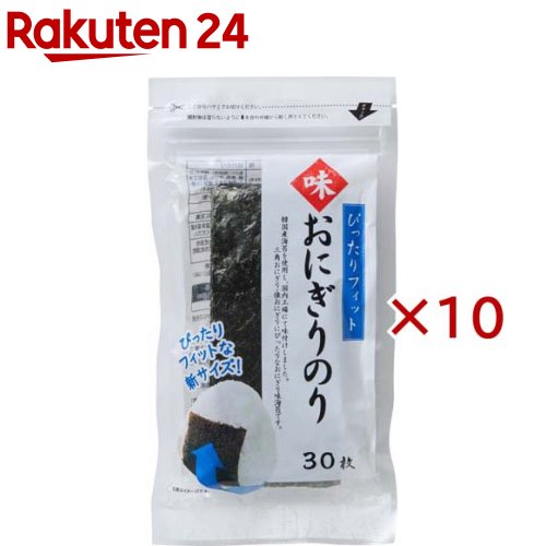 味おにぎりのり 韓国産(30枚入×10セット)【加藤産業】