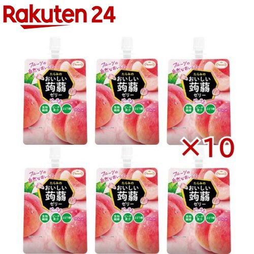 たらみ おいしい蒟蒻ゼリー ピーチ味(6個入×10セット(1個150g))【たらみ】