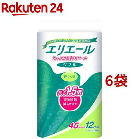 エリエール トイレットティシュー たっぷり長持ち ダブル(12ロール*6コセット)【エリエール】[トイレットペーパー]