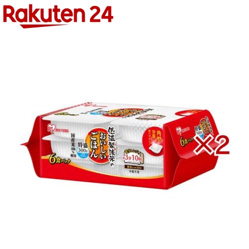 低温製法米のおいしいごはん 国産米100％ 角型(6個入×2セット(1個300g))