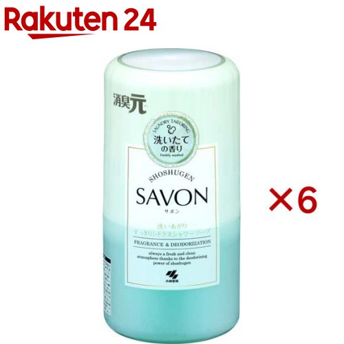 消臭元 SAVON(サボン) 洗いあがりすっきりシトラスシャワーソープ(400ml×6セット)