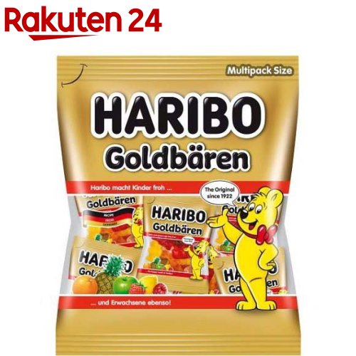 お店TOP＞フード＞お菓子＞ガム・グミ＞グミ＞ハリボー ミニゴールドベア (250g)【ハリボー ミニゴールドベアの商品詳細】●小さいクマのグミキャンディを食べきりサイズの小袋に詰めたタイプです。【品名・名称】キャンデー【ハリボー ミニゴールドベアの原材料】水あめ、砂糖、ゼラチン、ぶどう糖、濃縮還元果汁(りんご、ストロベリー、ラズベリー、オレンジ、レモン、パインアップル)／クエン酸、着色料(果汁、フラボノイド、スピルリナ青、アントシアニン)、香料、光沢材、(一部にオレンジ、キウイ、りんご、ゼラチンを含む)【栄養成分】100g当たり熱量：343kcal、たんぱく質：6.9g、脂質：0.1g、炭水化物：77.5g、食塩相当量：0.08g【アレルギー物質】オレンジ、キウイ、りんご、ゼラチン【保存方法】直射日光、高温多湿を避けて保存【注意事項】小麦・乳を含む製品と共通の設備で製造しております。【原産国】ドイツ【ブランド】ハリボー(HARIBO)【発売元、製造元、輸入元又は販売元】三菱食品リニューアルに伴い、パッケージ・内容等予告なく変更する場合がございます。予めご了承ください。三菱食品112-8778 東京都文京区小石川1-1-1 文京ガーデン ゲートタワー0120-561-789広告文責：楽天グループ株式会社電話：050-5577-5043[ガム・グミ・ゼリー/ブランド：ハリボー(HARIBO)/]