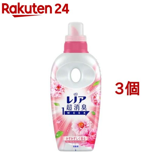 レノア 超消臭1WEEK 柔軟剤 フローラルフルーティーソープ 本体(530ml*3個セット)