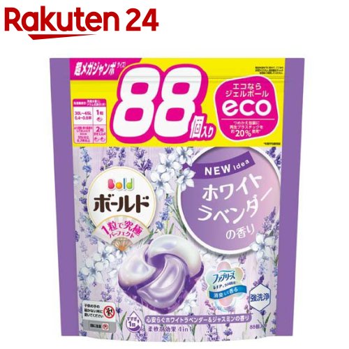 ボールド ジェルボール4D ホワイトラベンダー＆ジャスミン 詰替 超メガジャンボ(88個入)のサムネイル