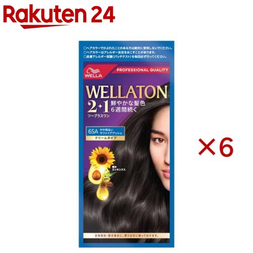 ウエラトーン2+1 クリームタイプ 6SA やや明るいサファイアアッシュ(6セット)【ウエラ(WELLA)】