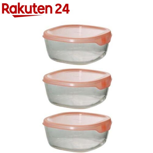 耐熱ガラス製保存容器 角600 KST-3008-TSP(3個入)【ハリオ(HARIO)】のサムネイル