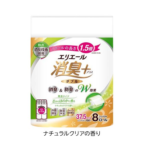エリエール 消臭+トイレットティシュー コンパクト ダブル(8ロール入×6セット) 3