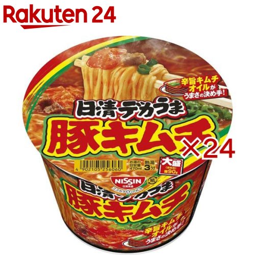 Shin - 日清デカうま 豚キムチ ケース(12食入×2セット(1食101g))【日清デカうま】