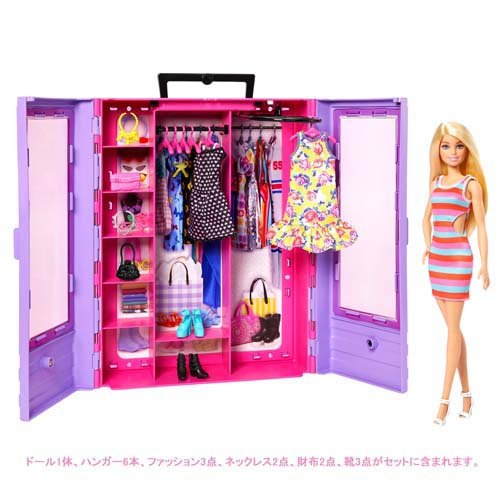 バービーとパープルのクローゼット ドール＆ファッションセット HJL66(1セット)【バービー(Barbie)】[着せ替え人形 ハウス 洋服 クローゼット お人形セット] 3