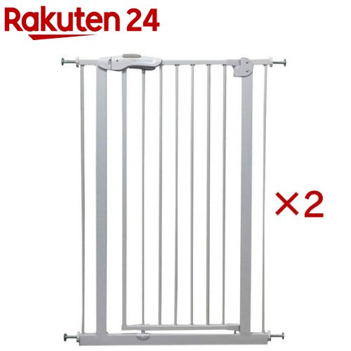 スチールペットゲート 110cm ホワイト(2セット)【wanyanya】