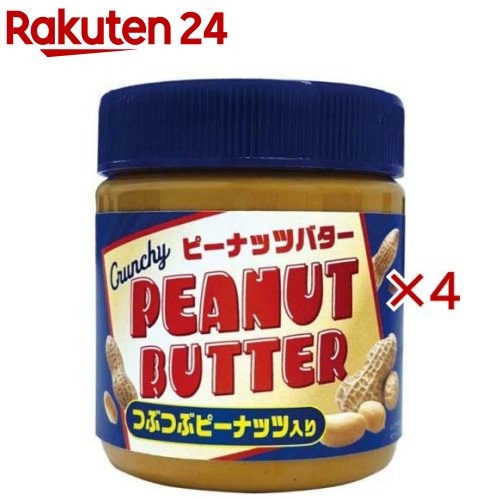 お店TOP＞フード＞はちみつ・ジャム＞ペースト＞ピーナッツバター＞ピーナッツバター クランチ (340g×4セット)【ピーナッツバター クランチの商品詳細】●インド産ピーナッツ使用。粒入りタイプ。●ローストピーナッツの香ばしさとザクザク食感を楽しめます。【品名・名称】ピーナッツバター【ピーナッツバター クランチの原材料】焙煎ピーナッツ、砂糖、加工油脂、ピーナッツオイル、食塩／乳化剤(一部に落花生・大豆を含む)【栄養成分】100g当たりエネルギー：634kcal、たんぱく質：27.1g、脂質：49.1g、炭水化物：20.9g、食塩相当量：0.9g【アレルギー物質】落花生、大豆【保存方法】直射日光、高温多湿を避け、冷暗所に保管して下さい。【原産国】インド【発売元、製造元、輸入元又は販売元】大同※説明文は単品の内容です。リニューアルに伴い、パッケージ・内容等予告なく変更する場合がございます。予めご了承ください。・単品JAN：4571256849829大同570-0043 大阪府守口市南寺方東通6-10-2306-6993-1777広告文責：楽天グループ株式会社電話：050-5577-5043[ジャム・ペースト]