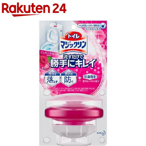 トイレマジックリン トイレ用洗剤 流すだけで勝手にキレイ エレガントローズ 本体 80g 【トイレマジックリン】[トイレ タンク 抗菌 洗浄]