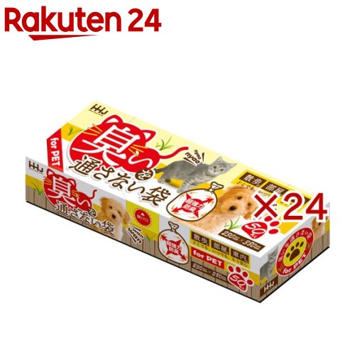 お店TOP＞ペット用品＞トイレタリー・衛生用品＞犬用トイレ用品(トイレタリー)＞うんち袋・マナー袋＞ゴミ袋 臭いを通さない袋 ペット用 アイボリー M AB07 (50枚入×24セット)【ゴミ袋 臭いを通さない袋 ペット用 アイボリー M AB07の商品詳細】●結んで縛るだけで簡単に匂い対策ができるのがうれしい！●オムツやペットのトイレの処理に活躍します。●ボックス入りで取り出しも簡単、手軽に収納できるのがGOOD！●ご家庭での普段使いはもちろん、緊急・災害時の備えにもオススメです。【ゴミ袋 臭いを通さない袋 ペット用 アイボリー M AB07の原材料】素材・材質：ポリエチレン他【規格概要】・本体サイズ：約38*23cm(1枚あたり)・本体重量：約300g・厚さ：0.03mm・耐冷温度：マイナス約30度【注意事項】・本来の使い方以外には使用しないでください。・可燃物ですので火のそばに置かないで下さい。・使用済みオムツなど、トイレで汚物を取り除いた上でこの袋に入れてください。・液体を入れた場合、漏れることがあります。【原産国】タイ【発売元、製造元、輸入元又は販売元】ハウスホールドジャパンこちらの商品は、ペット用の商品です。※説明文は単品の内容です。リニューアルに伴い、パッケージ・内容等予告なく変更する場合がございます。予めご了承ください。・単品JAN：4580287322294ハウスホールドジャパン東京都中央区日本橋本町1-2-60120-14-2968広告文責：楽天グループ株式会社電話：050-5577-5043[ペットのサークル・雑貨など]