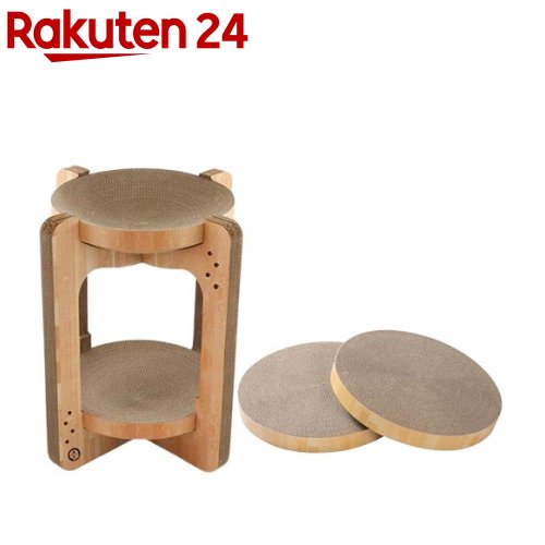 バリバリボウルタワー ライトブラウン + 交換用つめとぎ(1セット)【猫壱】