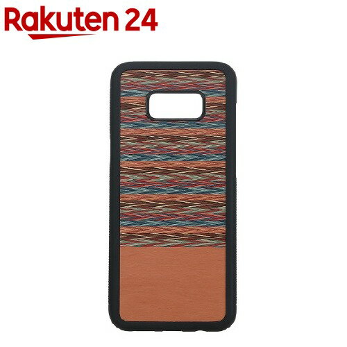 マンアンドウッド GaLaxy S8+天然木ケース ブラウニーチェック(1コ入)【マン＆ウッド(Man＆Wood)】【送料無料】