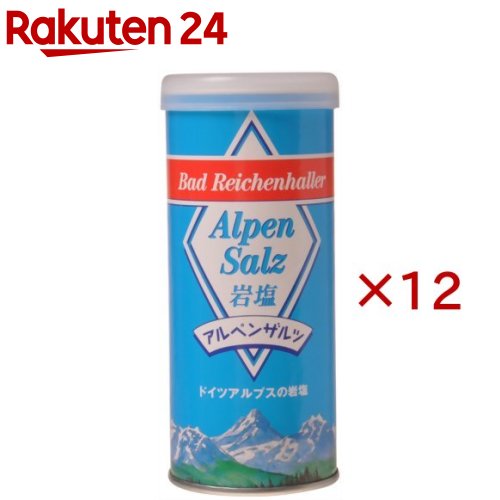 お店TOP＞フード＞調味料・油＞塩＞岩塩＞アルペンザルツ 岩塩 (250g×12セット)【アルペンザルツ 岩塩の商品詳細】天然の岩塩層から採取された岩塩です。まろやかでどんな料理にも合い、素材の美味しさを引き立てます。特にお肉料理におすすめです。素材にまんべんなく振ることができる固まりにくい塩です。【アルペンザルツ 岩塩の原材料】原材料名：岩塩、炭酸カルシウム、炭酸マグネシウム【栄養成分】原材料名：岩塩、炭酸カルシウム、炭酸マグネシウム【原産国】ドイツ【ブランド】アルペンザルツ【発売元、製造元、輸入元又は販売元】SKWイーストアジア※説明文は単品の内容です。リニューアルに伴い、パッケージ・内容等予告なく変更する場合がございます。予めご了承ください。・単品JAN：4001475401664SKWイーストアジア広告文責：楽天グループ株式会社電話：050-5577-5043[調味料/ブランド：アルペンザルツ/]