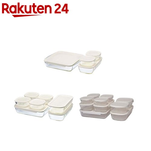 �X�^�b�L���O�ϔM�K���X �R���e�i 4�Z�b�g HKOZ-5004-OW [�I�t�z���C�g]