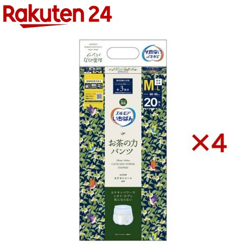 エルモア いちばん お茶の力パンツ M〜Lサイズ(20枚入×4セット)【エルモア】