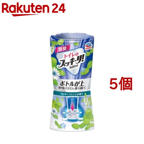 トイレのスッキーリ！ Sukki-ri！ 消臭芳香剤 スッキーリミントの香り(400ml*5個セット)【スッキーリ！(sukki-ri！)】 1