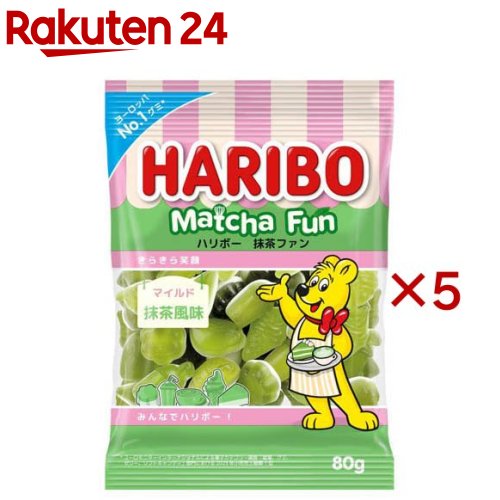 ハリボー 抹茶ファン(80g×5セット)【ハリボー(HARIBO)】のサムネイル