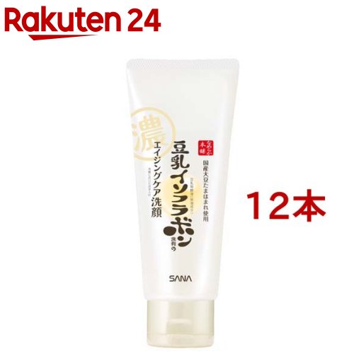 사나 매끄러운 본점 WR 클렌징 세안 N (150g * 12 개 세트) [부드러운 본점] [두유 발효액 (보습 성분) 모공 세안 폼]
