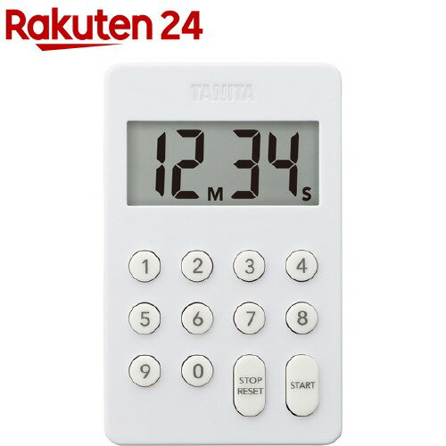タニタ デジタルタイマー ホワイト テンキー操作音無音 ホワイト TD-415-WH(1個)【タニタ(TANITA)】のサムネイル