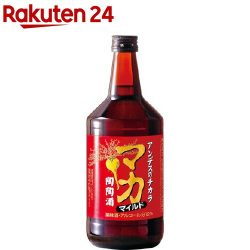 お店TOP＞水・飲料＞お酒＞混成酒＞薬味酒＞陶陶酒 マカ・マイルド (720ml)【陶陶酒 マカ・マイルドの商品詳細】●陶陶酒「銀印(甘口)」をベースに根菜植物の「マカ」を配合した薬味酒です。●食事と一緒にも召し上がっていただける美味しいお酒です。●健康維持にお役立てください。【発売元、製造元、輸入元又は販売元】陶陶酒本舗20歳未満の方は、お酒をお買い上げいただけません。お酒は20歳になってから。リニューアルに伴い、パッケージ・内容等予告なく変更する場合がございます。予めご了承ください。陶陶酒本舗東京都新宿区天神町6番地03-5229-1013広告文責：楽天グループ株式会社電話：050-5577-5043[アルコール飲料]