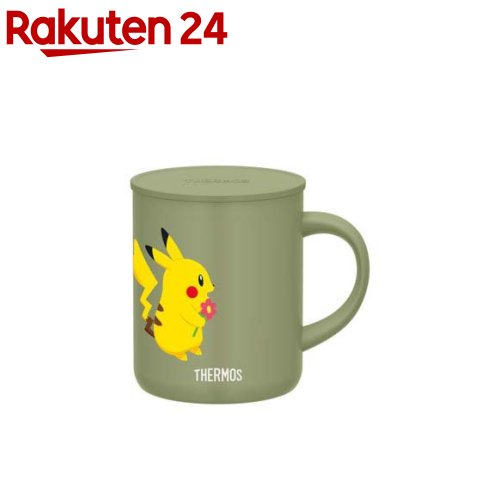 サーモス 真空断熱マグカップ 350ml ピカチュウ オリーブグリーン JDG-351PK OG(1個)【サーモス(THERMOS)】