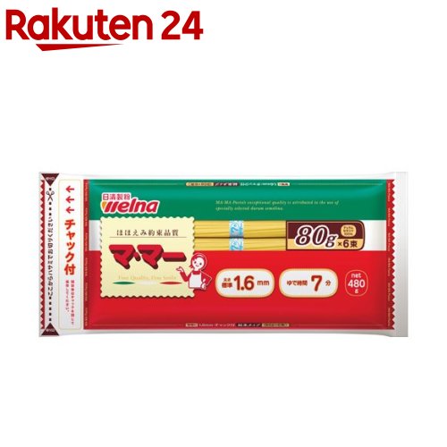 マ・マー チャック付 80g結束スパゲティ 1.6mm(480g)【マ・マー】のサムネイル