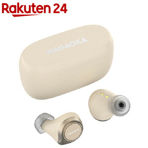 NAGAOKA Bluetooth5.0対応オートペアリング搭載 完全ワイヤレスイヤホン アイボリー 1セット 