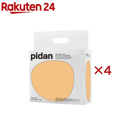 おからベントナイトデンプン 猫砂(1.9kg×4セット)【pidan】