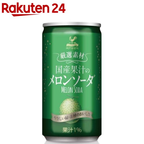 神戸居留地 厳選素材 国産果汁のメロンソーダ 缶(185ml*20本入)【神戸居留地】