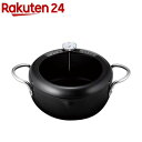 鉄製 揚げ鍋 揚げ物 揚げづつみ IH対応温度計付両手天ぷら鍋22cm RB-2766(1個)
