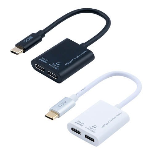 MCO Type-C イヤホン変換ケーブル USB PD対応 SAD-CE05PBK(1個)