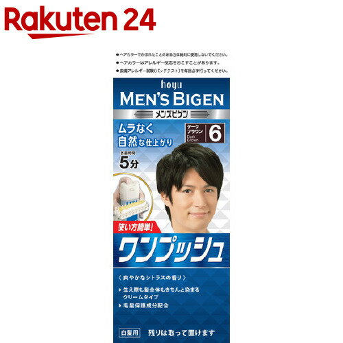 メンズビゲン ワンプッシュ ダークブラウン 6(1セット)【d1hy】【メンズビゲン】