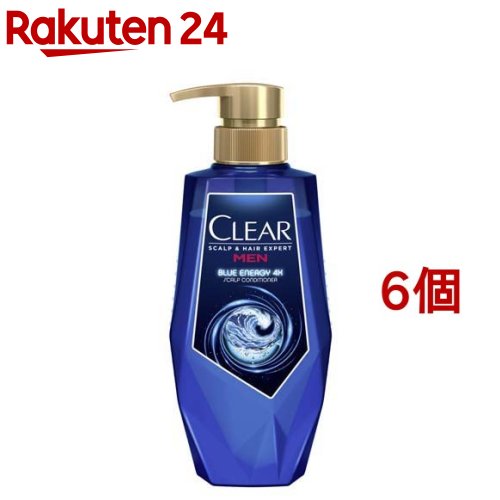 クリア ブルーエナジー4x スカルプコンディショナー ポンプ(350g*6個セット)【クリア(CLEAR) スカルプエキスパート】[頭皮ケア オイリーヘア用 パサつき・切れ毛をケア]
