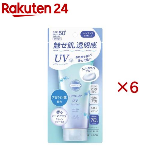 ���󥫥å�R �ȡ��󥢥å�UV���å��� ���Ρ��ۥ磻�ȥ֥롼(80g��6���å�)