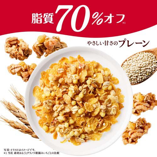 素材まるごとグラノラ 脂質70％オフ やさしい甘さのプレーン(350g×12セット) rakuten24-11399532 楽天24 サンプル画像2