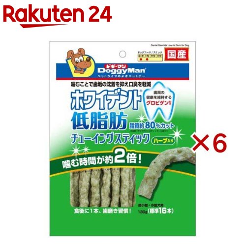�ɥ����ޥ� �ۥ磻�ǥ�� ����� ���塼���󥰥��ƥ��å� �ϡ�������(130g��6���å�)�ڥɥ����ޥ�(Doggy Man)��