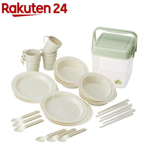 ロゴス 箸付き食器セットBOX 6人用(1セット)【ロゴス(LOGOS)】