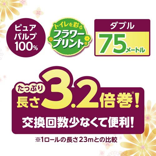 エリエール i：na(イーナ) トイレット ダブル 3.2倍巻 プリント(4ロール入*6袋セット)【エリエール】 rakuten24-11111723 楽天24 サンプル画像2